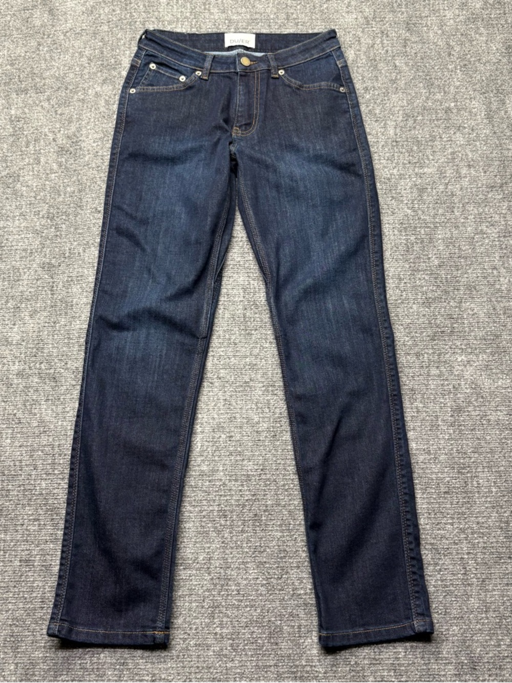 DU/ER DUER Jeans Womens 25x30 Blue Slim Dark Wash WFLS4075
